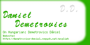 daniel demetrovics business card